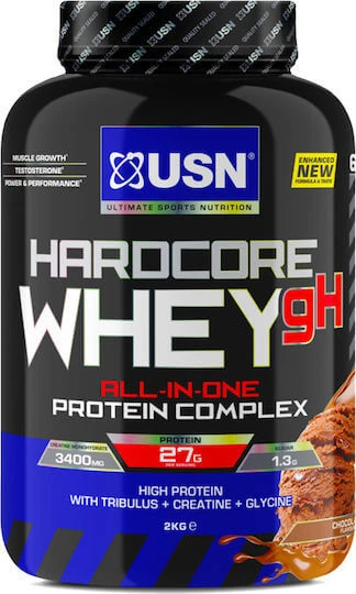 USN Hardcore Whey gH Proteină Din Zer cu Creatină & Aromă Ciocolata 2kg