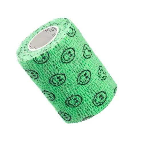 VITAMMY Autoband Elastic bandaj coeziv 7.5cm x 450cm Zâmbete verzi