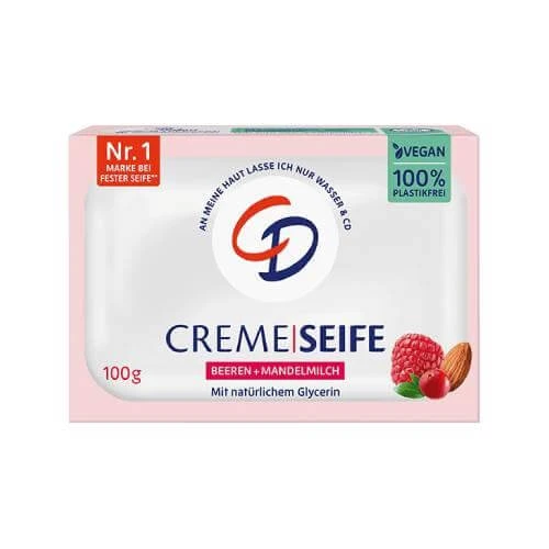 CD Creme Glycerine Berry și lapte de migdale săpun de bar, 100 g