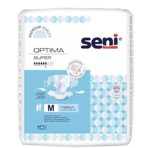 SENI OPTIMA SUPER MEDIUM scutece cu centură, 10 buc