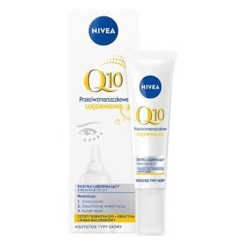 Nivea Q10 Cremă de ochi antirid pentru fermitate, 15 ml