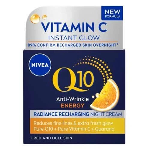 Nivea Q10 Anti-Wrinkle Energy Anti-Wrinkle Cremă de noapte, 50 ml