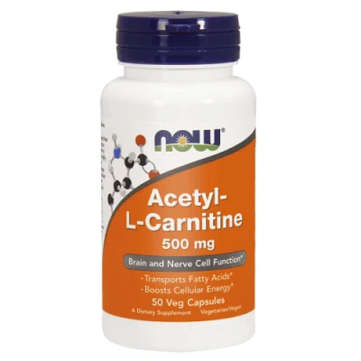 Acetyl L-Carnitină NOW 500 mg, 50 caps