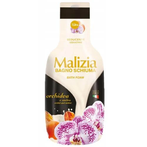 Malizia Loțiune de baie cu orhidee și chihlimbar, 1000ml