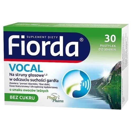 Fiorda Vocal cu aromă de fructe de pădure, 30 pastiluțe