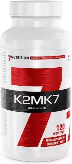 7Nutrition Vitamin D3+K2MK7 Vitamina pentru Întărirea Sistemului Imunitar & Sănătatea Oaselor 120 capsule veget