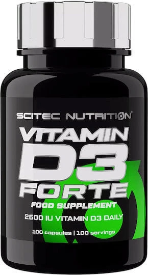 Scitec Nutrition Vitamin D3 Forte Vitamina pentru Întărirea Sistemului Imunitar & Sănătatea Oaselor 100 capace