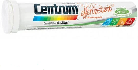 Centrum A to Zinc Multivitamină pentru Energie & Întărirea Sistemului Imunitar Portocaliu 20 file de ef