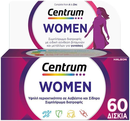 Centrum Women Multivitamină pentru Energie & Întărirea Sistemului Imunitar Femei 60 Tablete