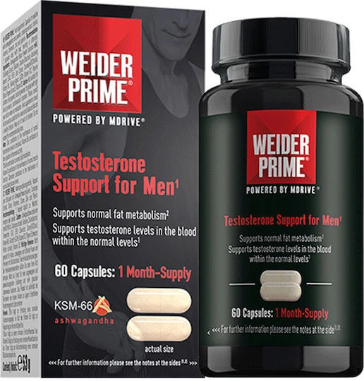 Weider Prime Testosterone Support for Men Supliment pentru Libido & Întărirea Testosteronului 60 capace