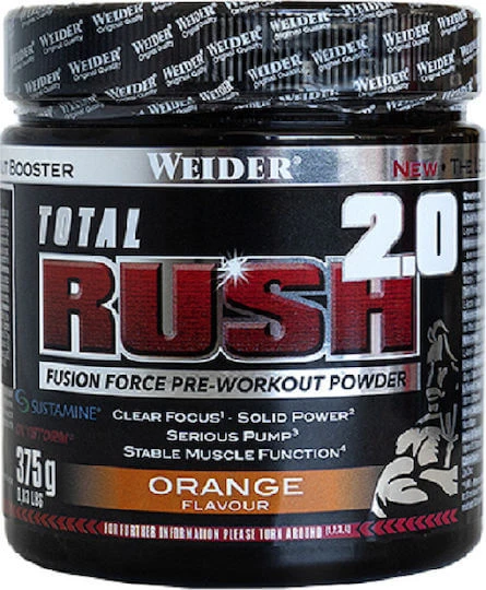 Weider Total Rush 2.0 Supliment Pre Workout 375gr Portocaliu
