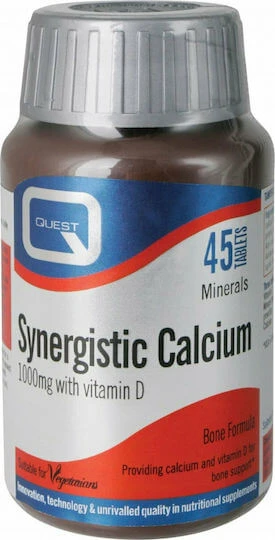 Quest Calciu Sinergic Cu Vitamina D 45 Comprimate