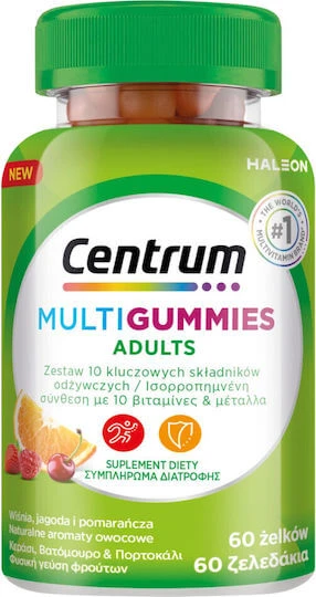 Centrum MultiGummies Adult Multivitamină pentru Energie & Întărirea Sistemului Imunitar 60 bomboane de jeleu