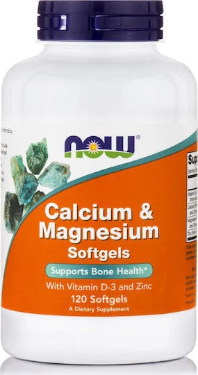 Now Foods Calciu și Magneziu 120 capsule moi