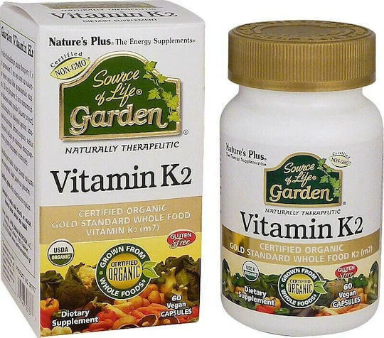 Nature's Plus Vitamina K pentru Sănătatea Oaselor 60 capsule veget