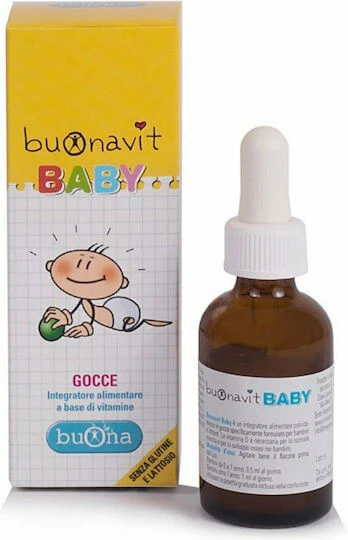 Buona Buonavit Baby Multivitamină pentru Energie, Sănătatea Oaselor & Acțiune Antioxidantă 20ml