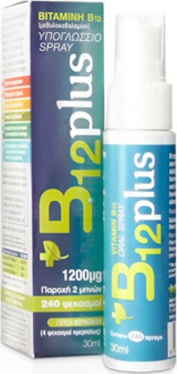 Bioplus B12plus Vitamina Spray pentru Sănătatea Sistemului Nervos Caiză 30ml
