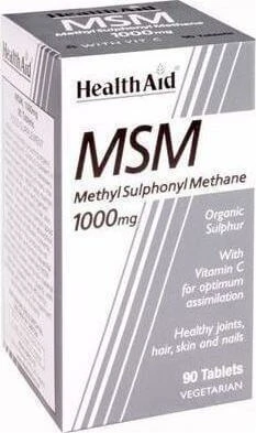 Health Aid MSM Supliment pentru Sănătatea Articulațiilor & Oaselor 90 file