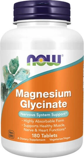 Now Foods Magneziu Glicinat 180 Comprimate