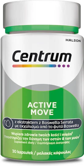 Centrum Active Move Multivitamină cu extract de Boswellia Serrata pentru Sănătatea Oaselor 30 softgels