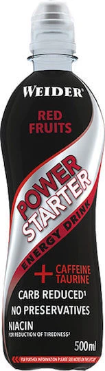 Weider Power Starter Energy Drink Fructe roșii 500ml