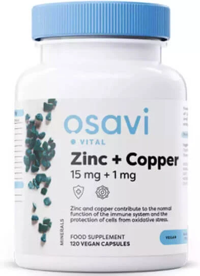 Osavi Zinc și Cupru 120 capsule pe bază de plante
