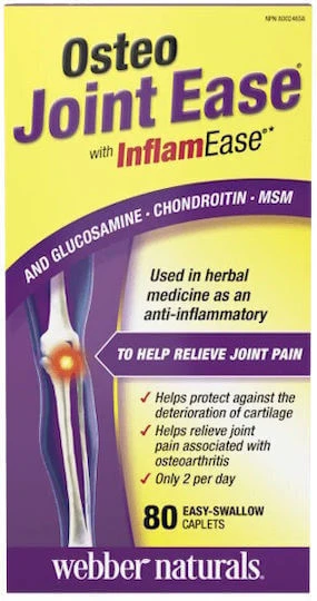 Webber Naturals Osteo Joint Ease Supliment pentru Sănătatea Articulațiilor & Oaselor 80 capace