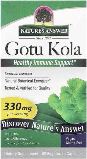 Nature's Answer Gotu Kola 330mg 200gr 60 capsule veget