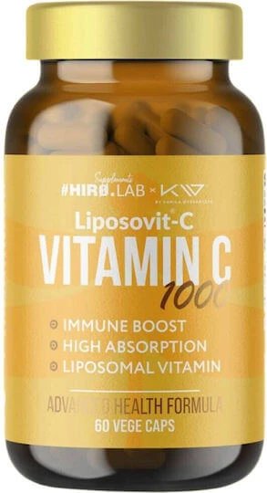 Hiro.Lab Vitamin C Liposovit Vitamina pentru Întărirea Sistemului Imunitar, Pielea & Acțiune Antioxidantă 650mg 60 capace