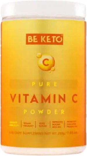 BeKeto Vitamina C pentru Întărirea Sistemului Imunitar, Pielea & Acțiune Antioxidantă 200gr