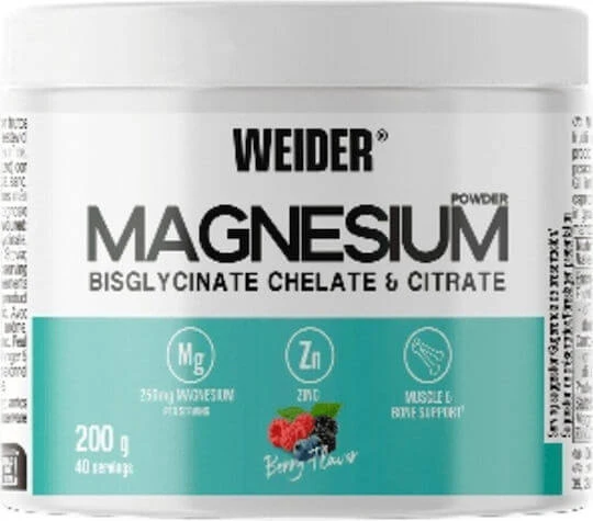 Weider Pudră De Magneziu 250mg 200gr Aromă De Fructe De Pădure