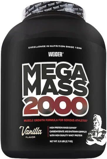 Weider Mega Mass 2000 cu Aromă Vanilie 2.7kg