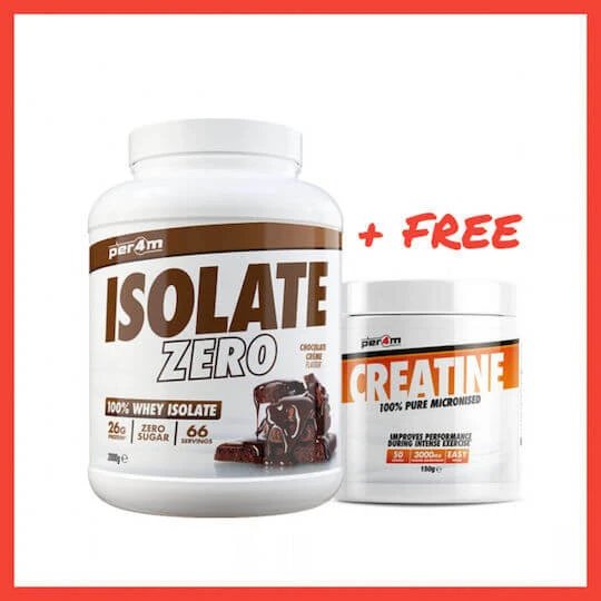Pachet Personalizat Combo + Per4m Isolate Zero 2000g Aromă Vanilie Creme + Creatină Micronizată 150g Os