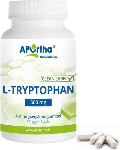 Aportha L-tryptophan 500mg 120 Capsule din plante medicinale