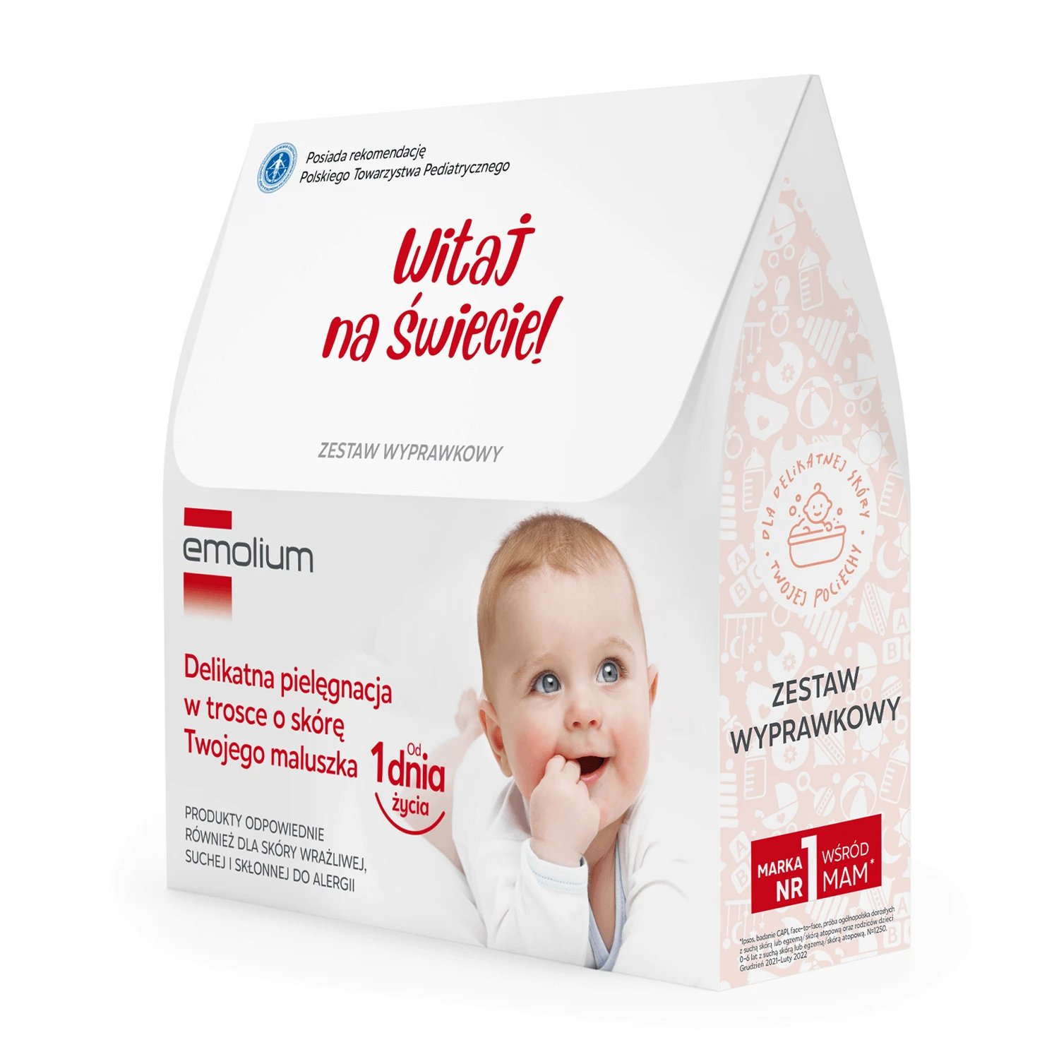 Emolium Dermocare layette set, emulsie de baie, 400 ml + emulsie de corp, 400 ml + cremă, 75 ml