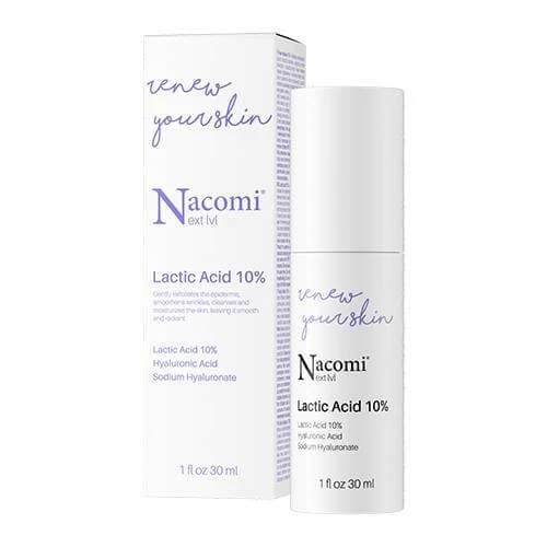 NACOMI Next Level Acid lactic 10% Ser de noapte pentru față, 30ml
