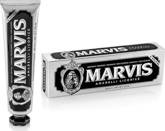 Marvis Amarelli Licorice Pastă de dinți pentru Gingivită , Placă bacteriană și Carii dentare 85ml
