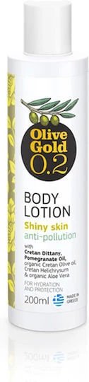 Olivaloe Olive Gold 0.2 cu Crettan Dittany și ulei de rodie Loțiune hidratant pentru corp cu Acid hialuronic 200ml