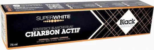 Superwhite Charbon Actif Pastă de dinți cu cărbune activ pentru Albire 75ml