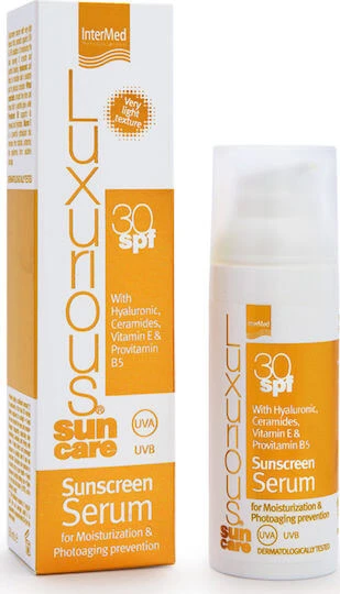 InterMed Serum Luxos cu Protecție Solară Loțiune de Față SPF30 Spray 50ml