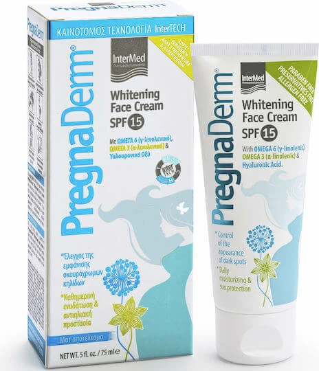 InterMed Pregnaderm Cremă de Față de Zi 24h cu SPF15 Împotriva Petelor Pigmentare cu Acid Hialuronic 75ml
