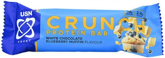 USN Crunch Bar Baton cu 20gr Proteină & Aromă White Chocolate Blueberry Myffin 60gr