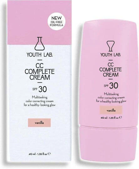 Youth Lab. Complete CC Vanilla Light Cremă de Față de Zi cu SPF30 pentru Hidratare, Imperfecțiuni și Roșeață cu Niacinamidă 40ml