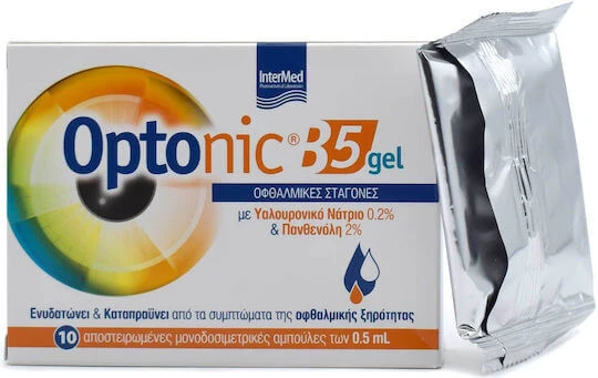 InterMed Optonic B5 Gel Picături Oftalmice pentru Ochi Uscat 10x0.5ml