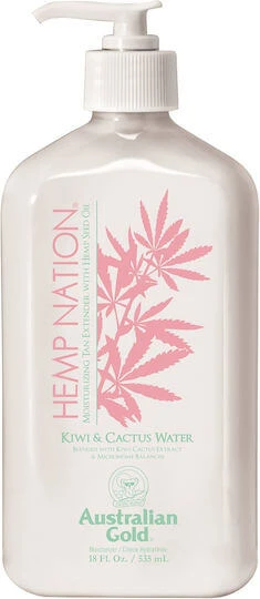 Australian Gold Hemp Nation Kiwi și Cactus Apă Termală Produse dupa plaja Emulsie pentru Corp cu Jojoba și Shea Butter 535ml