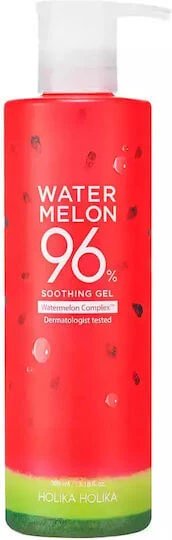 Holika Holika Watermelon 96% Soothing Gel Gel hidratant pentru corp cu Aloe Vera pentru piele uscată & sensibilă 390ml