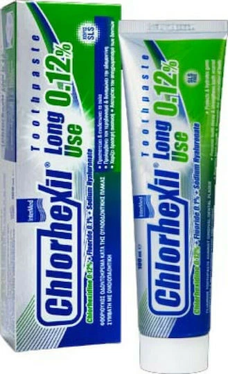 InterMed Chlorhexil 0.12% Long Use Pastă de dinți pentru Placă bacteriană Urologie 100ml