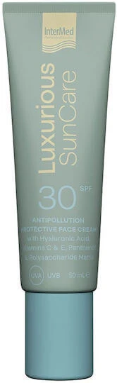 InterMed Luxurious Suncare Cremă de Față de Zi cu SPF30 pentru Hidratare, Anti-Îmbătrânire și Strălucire cu Acid Hialuronic 50ml