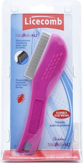 Euromed Licecomb Tratament împotriva păduchilor Pieptene pentru Copii Purple 1buc