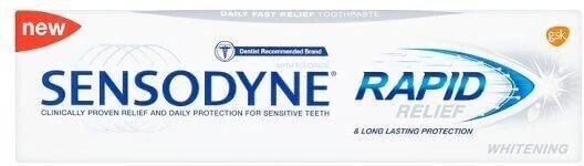 Sensodyne Rapid Relief Pastă de dinți pentru Dinți sensibili și Albire 75ml